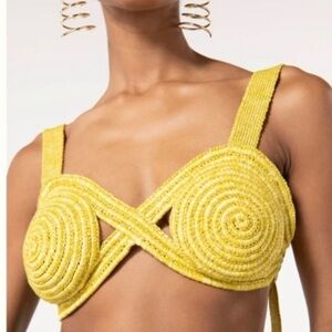 Cult Gaia Gabi Crochet Top in Tahdig